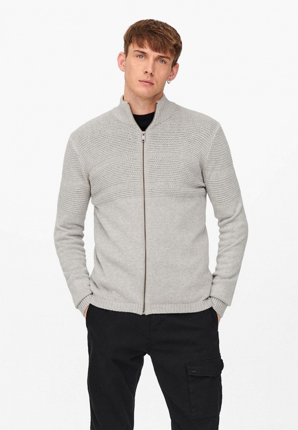 Кардиган Only & Sons серый 22020646 RTLAAW442901