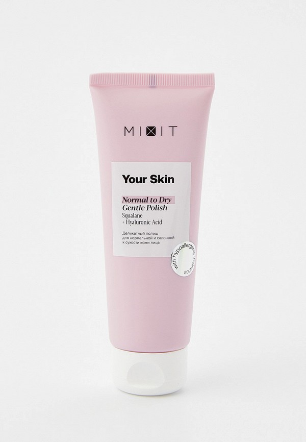 

Скраб для лица Mixit, Прозрачный, YOUR SKIN Деликатный полиш для нормальной и склонной к сухости кожи лица, 75 мл