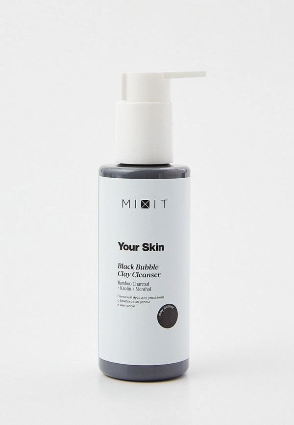

Мусс для умывания Mixit, Прозрачный, YOUR SKIN Глиняный с бамбуковым углем и ментолом, 150мл