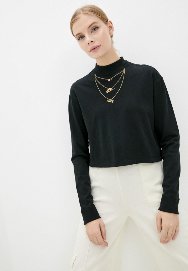 

Лонгслив Nike, Черный, W NSW TEE LS MOCK LX