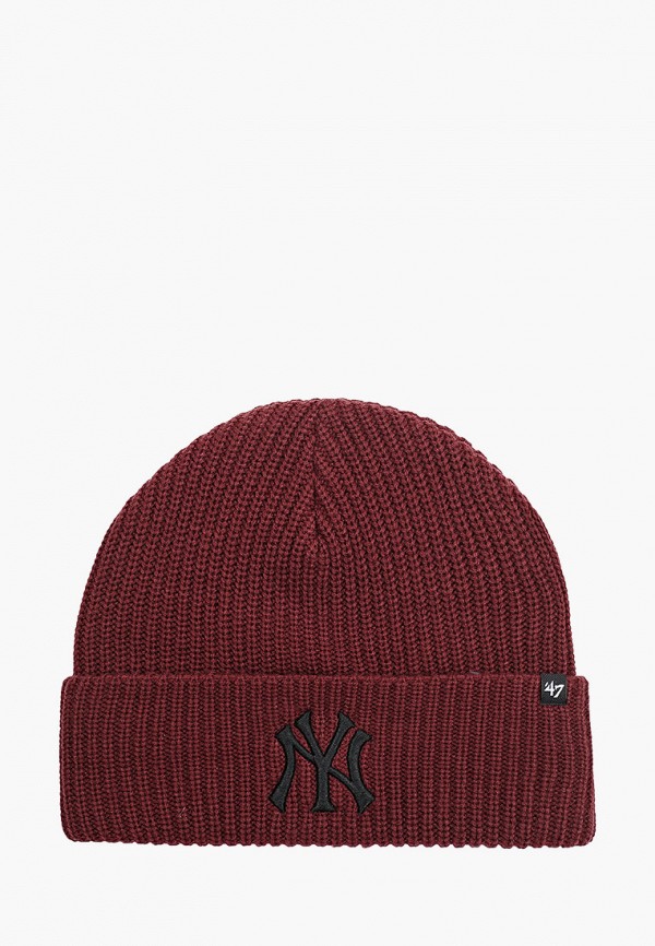 

Шапка '47 Brand, Бордовый, MLB New York Yankees UPPER CUT CUFF KNIT