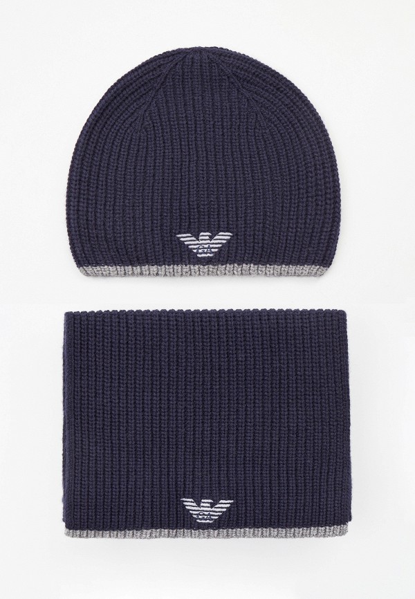 

Шапка и шарф Emporio Armani, Синий