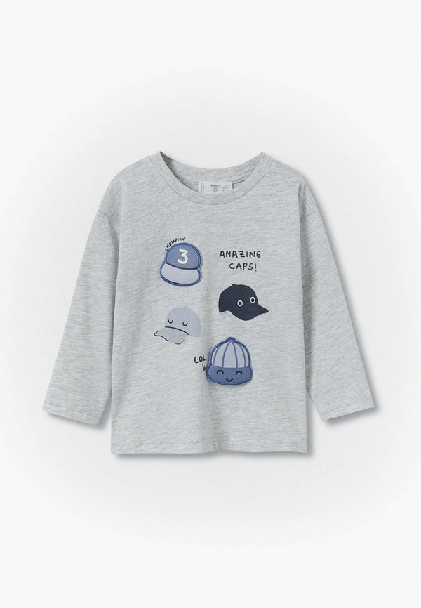 

Лонгслив Mango Kids, Серый, CAPS