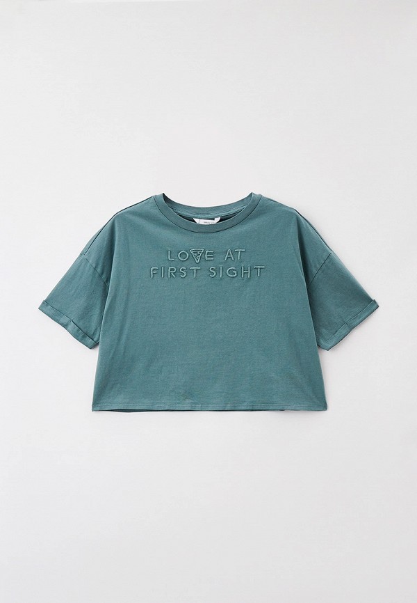 

Футболка Mango Kids, Бирюзовый, Mango Kids RTLAAW907401