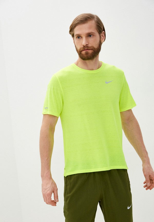 

Футболка спортивная Nike, Зеленый, M NK DF MILER TOP SS