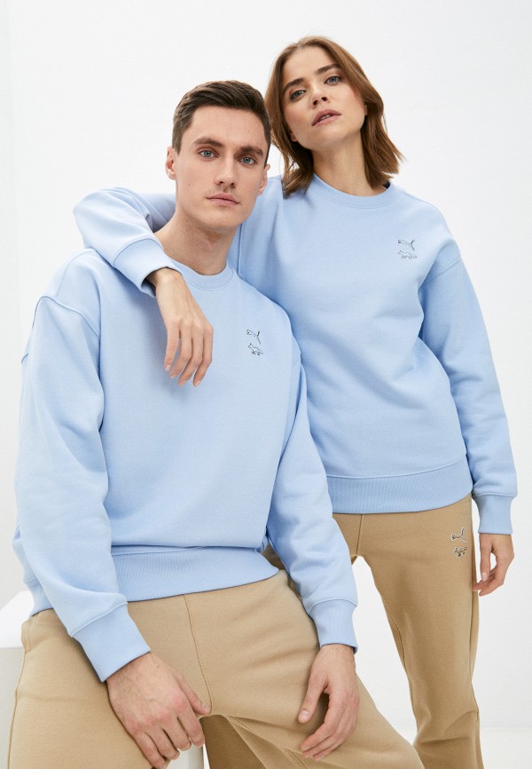 

Свитшот PUMA, Голубой, PUMA x MAISON KITSUNE Crew