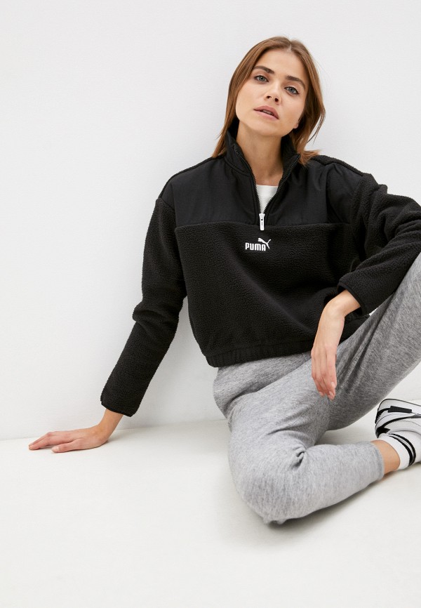 

Олимпийка PUMA, Черный, PUMA POWER Winterized Half-Zip Crew