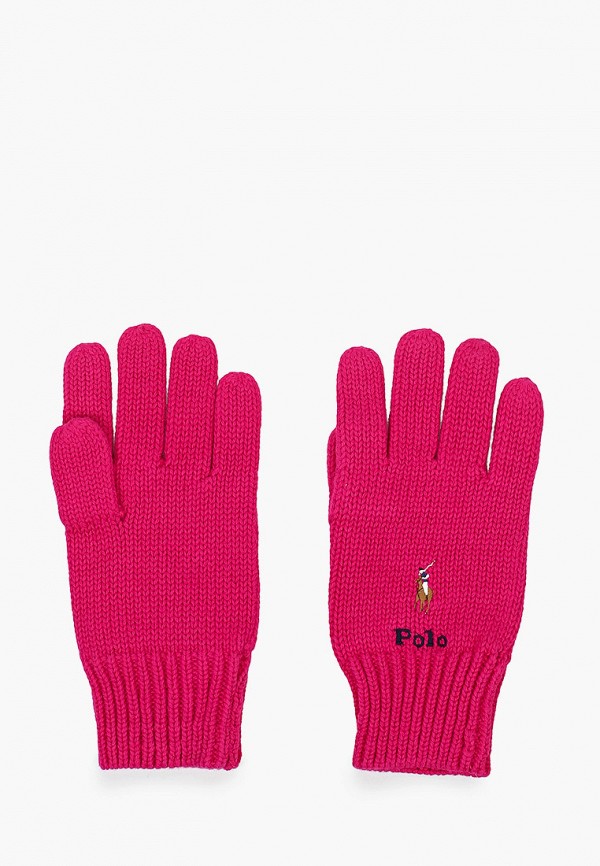 Перчатки Polo Ralph Lauren розового цвета