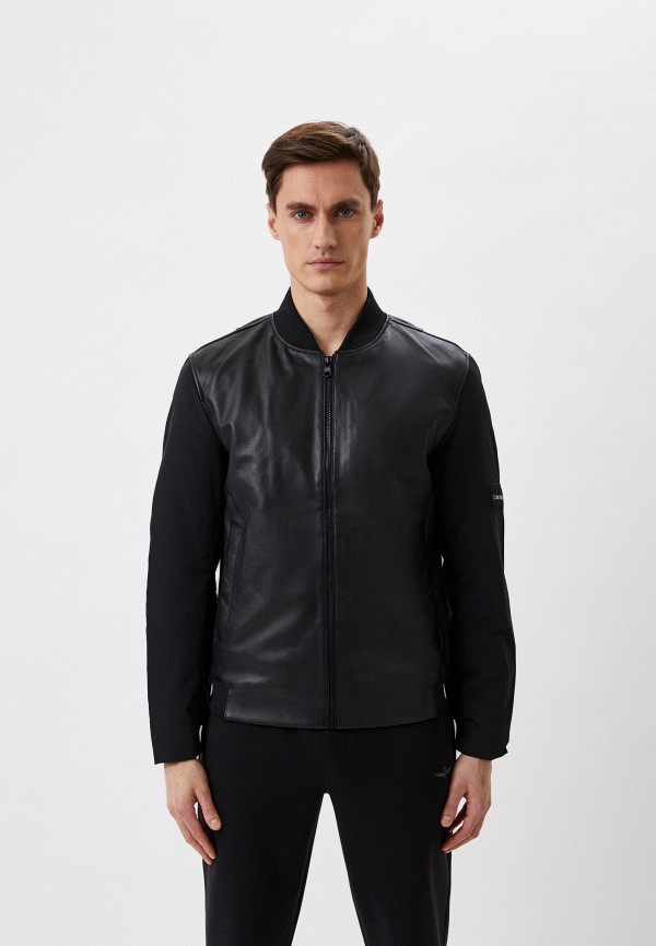 

Куртка кожаная Calvin Klein, Черный