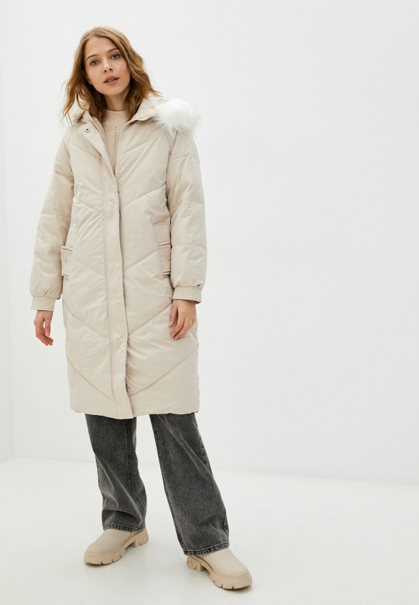 

Пуховик Moda Sincera, Бежевый, Moda Sincera RTLAAX378001