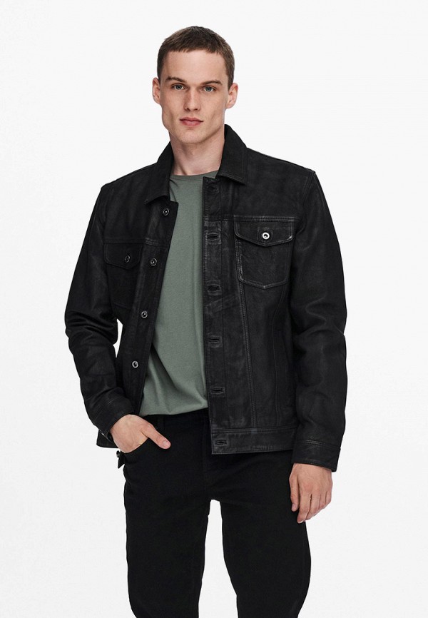 

Куртка кожаная Only & Sons, Черный, Only & Sons RTLAAX418101