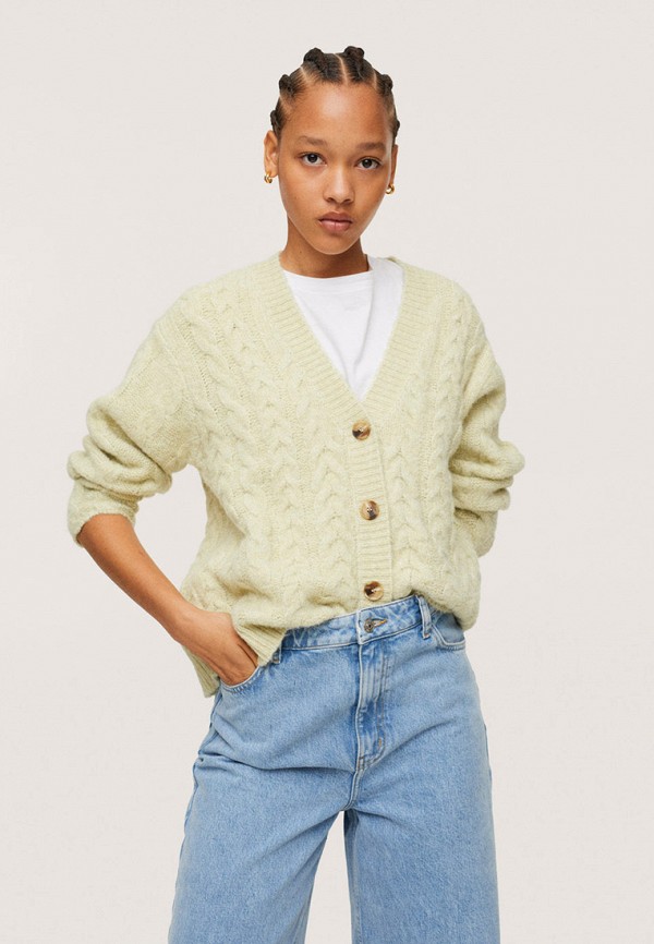 

Кардиган Mango, Желтый, Mango RTLAAX609201