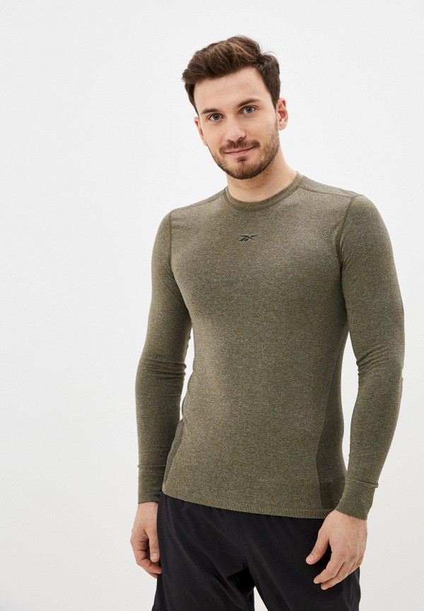 

Лонгслив спортивный Reebok, Коричневый, UBF MyoKnit LS ARMYGR