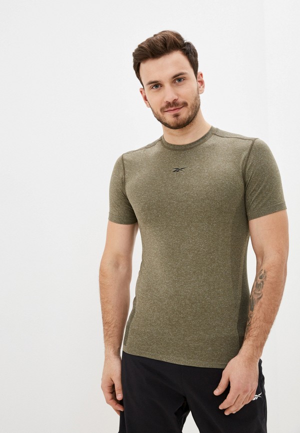 

Футболка спортивная Reebok, Коричневый, UBF MyoKnit SS ARMYGR