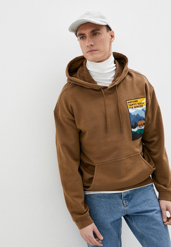 

Худи United Colors of Benetton, Коричневый, United Colors of Benetton RTLAAX701901