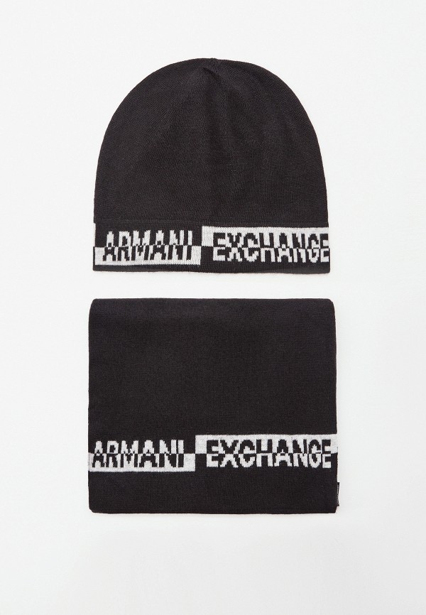 

Шапка и шарф Armani Exchange, Черный, Armani Exchange RTLAAX812801