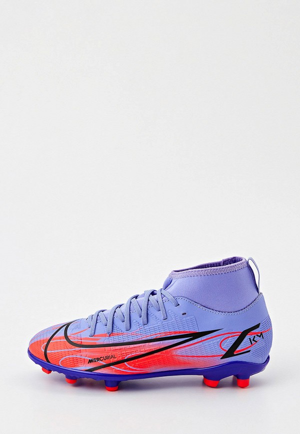 

Бутсы Nike, Фиолетовый, JR SUPERFLY 8 CLUB KM FG/MG