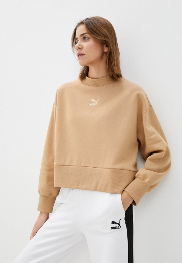 

Свитшот PUMA, Бежевый, Classics Fashion Oversized Crew