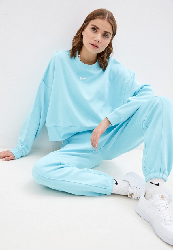 

Свитшот Nike, Голубой, W NSW ESSNTL CLCTN FLC OS CRW