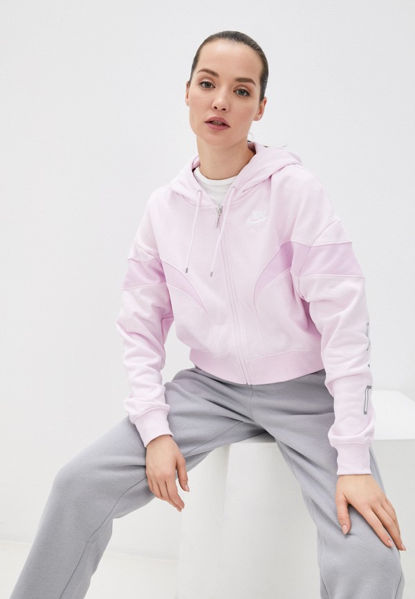 

Толстовка Nike, Розовый, W NSW AIR FLC GX FZ HOODIE