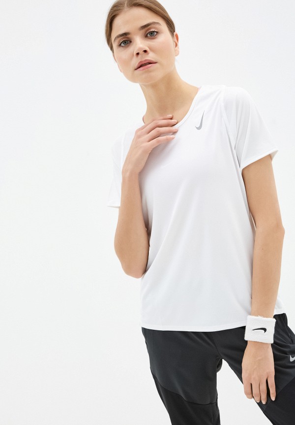 

Футболка спортивная Nike, Белый, W NK DF RACE TOP SS