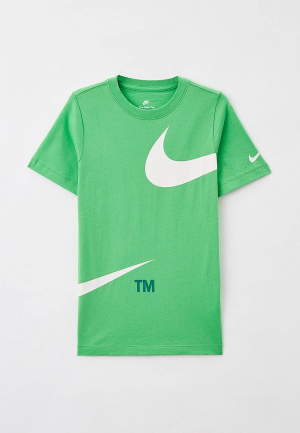 Футболка Nike, Зеленый, B NSW TEE SWOOSH PACK FA21