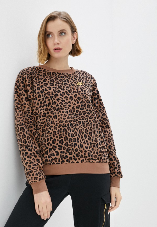 

Свитшот Nike, Коричневый, W NSW FLC GX AOP CREW FTRA