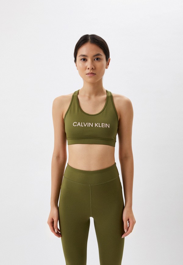 

Топ спортивный Calvin Klein Performance, Хаки, WO - MEDIUM SUPPORT SPORTS BRA