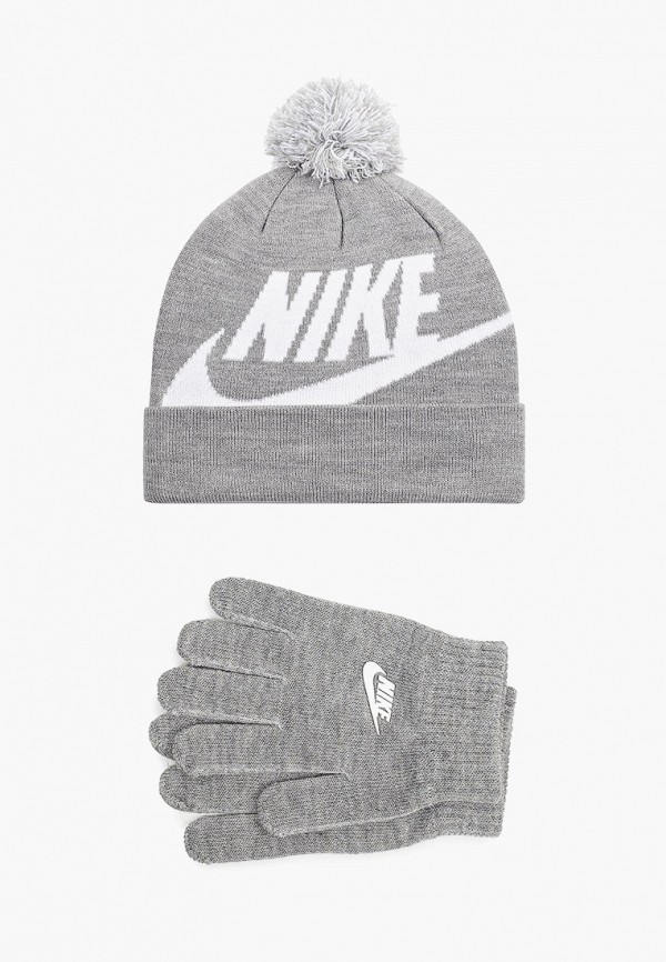 Шапка и перчатки Nike NAN SWOOSH POM BEANIE GLV SET