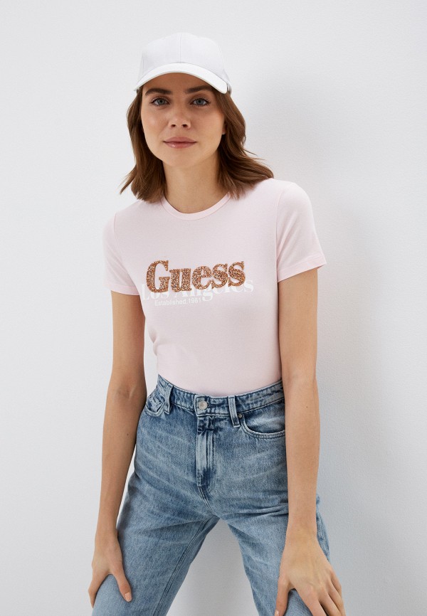 

Футболка Guess Jeans, Розовый