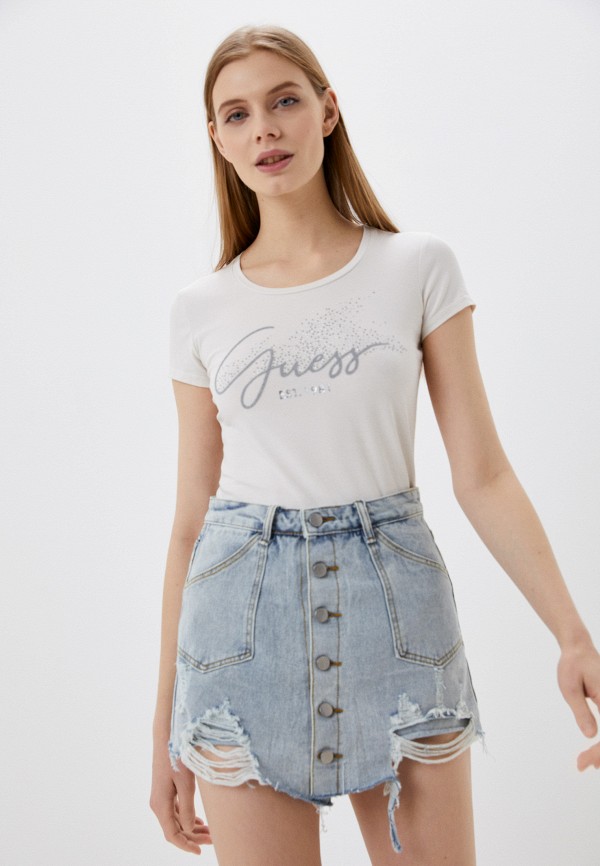 

Футболка Guess Jeans, Бежевый