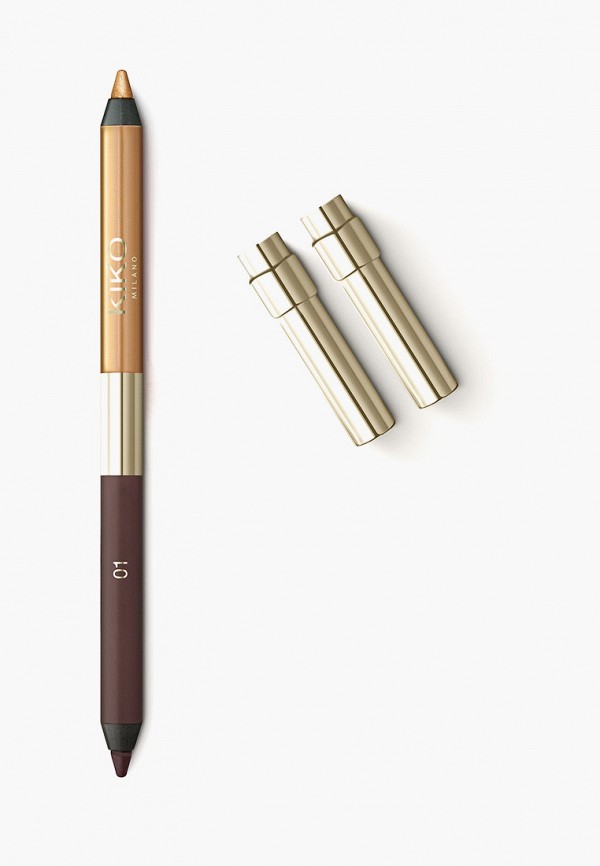

Карандаш для глаз Kiko Milano, Разноцветный, A holiday fable lasting duo eye pencil - 01, Ebony & Gold