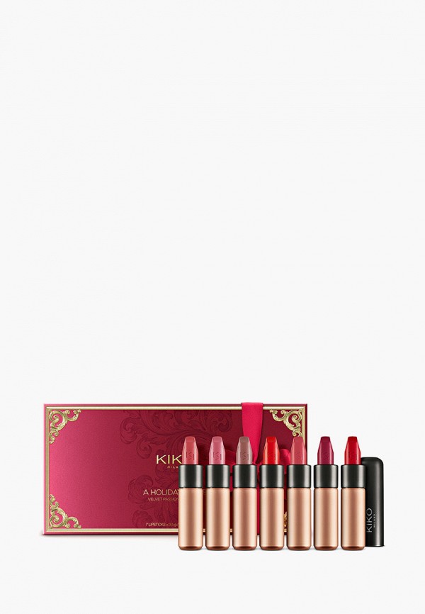 

Блеск для губ Kiko Milano, Разноцветный, A holiday fable velvet passion lipstick kit, тоны 311 - 312 -315 -316 -317 - 328 -329, 7 шт. х 3.5 г