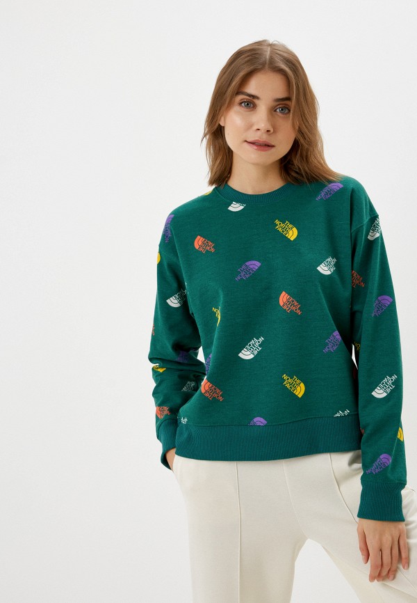 

Свитшот The North Face, Зеленый, W COLOR BLOCK CREW