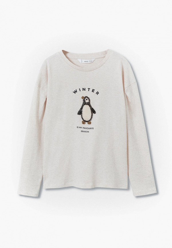 

Лонгслив Mango Kids, Серый, BEA