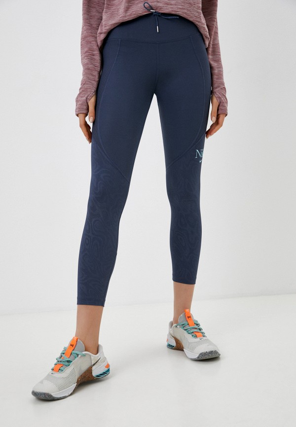 

Тайтсы Nike, Синий, W NK DF FEMME FAST TGT 7/8