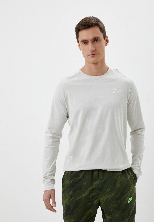 

Лонгслив Nike, Бежевый, M NSW CLUB TEE - LS
