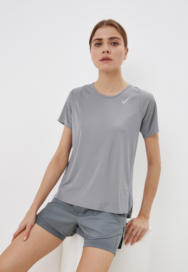 

Футболка спортивная Nike, Серый, W NK DF RACE TOP SS