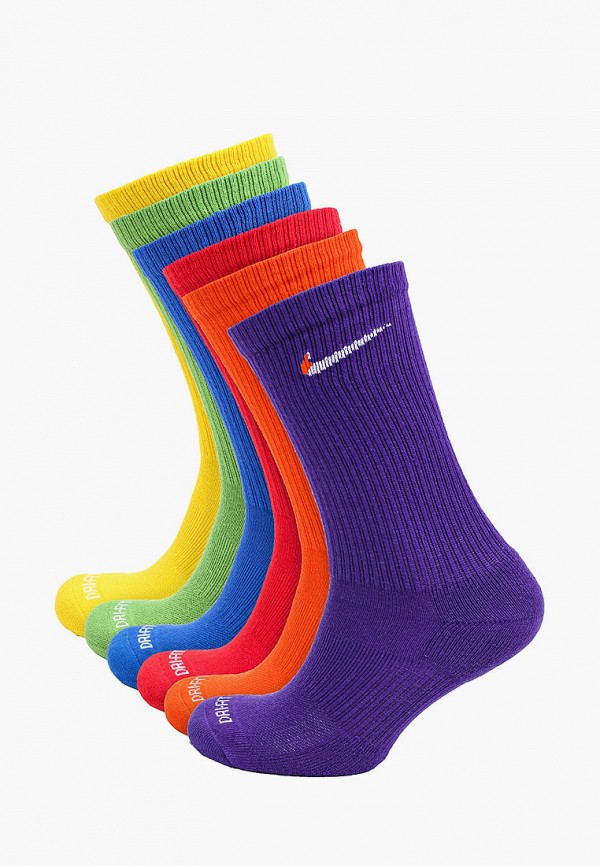 

Носки 6 пар Nike, Разноцветный, U NK EVRY PLUS CUSH CRW 6PR-BD