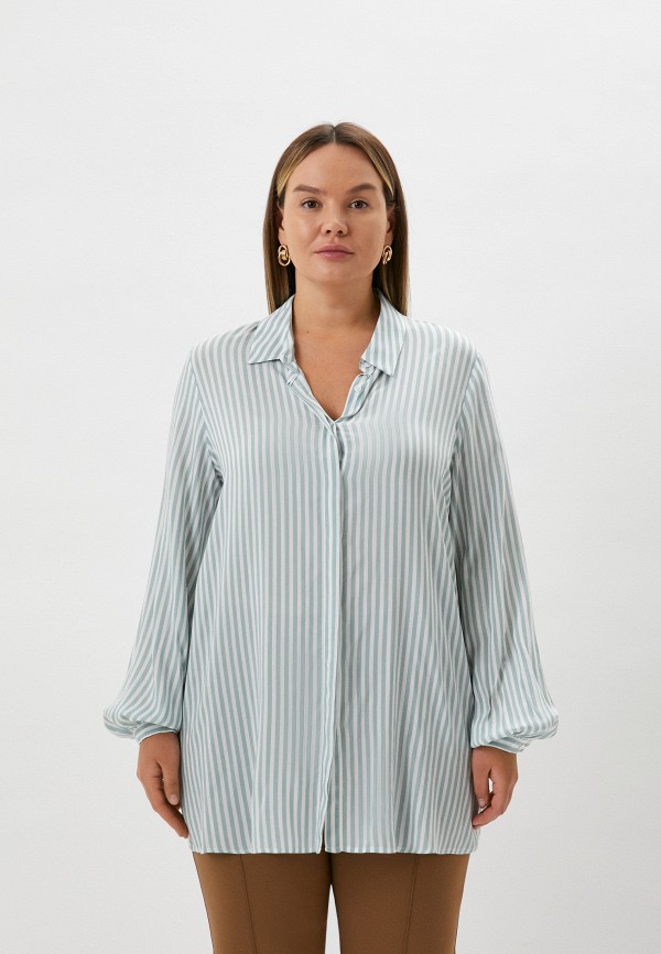 Блуза Persona by Marina Rinaldi бирюзового цвета