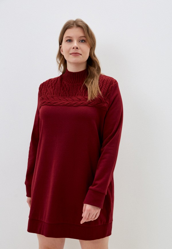 

Платье Ulla Popken, Бордовый, Ulla Popken RTLABA142702