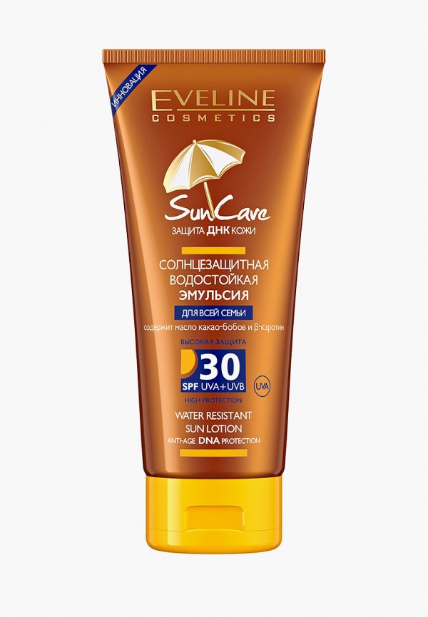 

Сыворотка для тела Eveline Cosmetics, Прозрачный, Солнцезащитная водостойкая эмульсия spf30 серии sun care, 200 мл