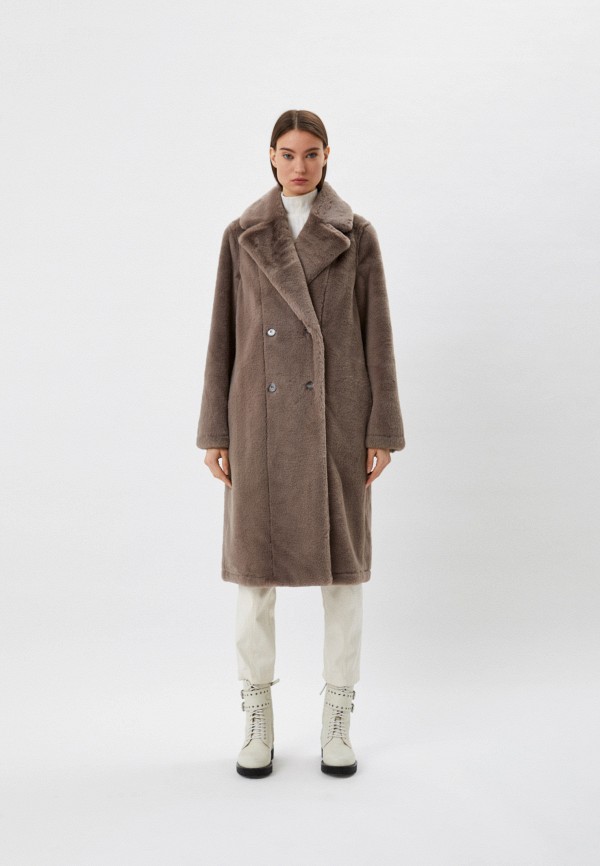 Шуба DKNY, Бежевый