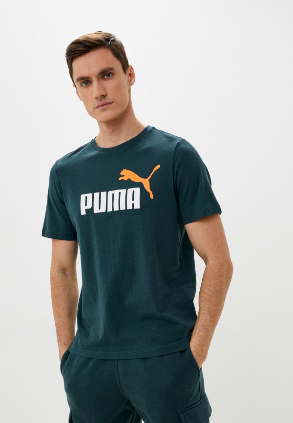 

Футболка PUMA, Зеленый, ESS+ 2 Col Logo Tee