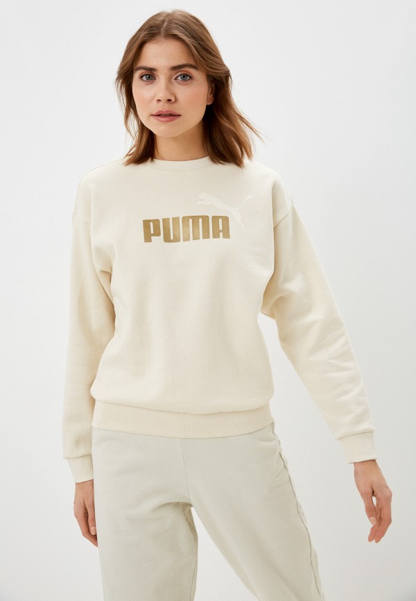 

Свитшот PUMA, Бежевый, ESS+ Metallic Logo Crew FL