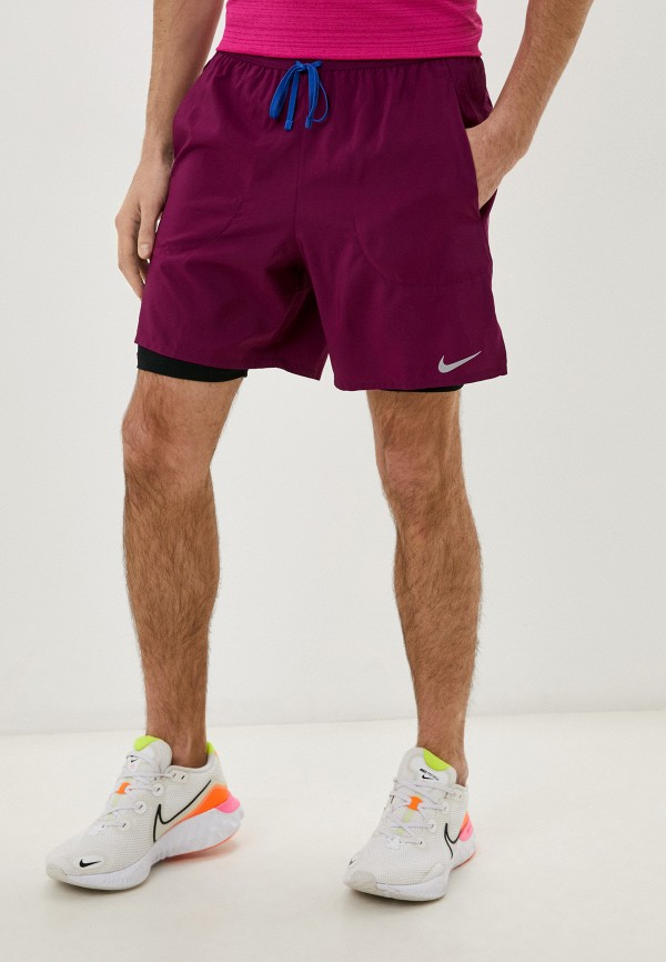 

Шорты спортивные Nike, Бордовый, M NK DF FLX STRD 2IN1 SHRT 7IN