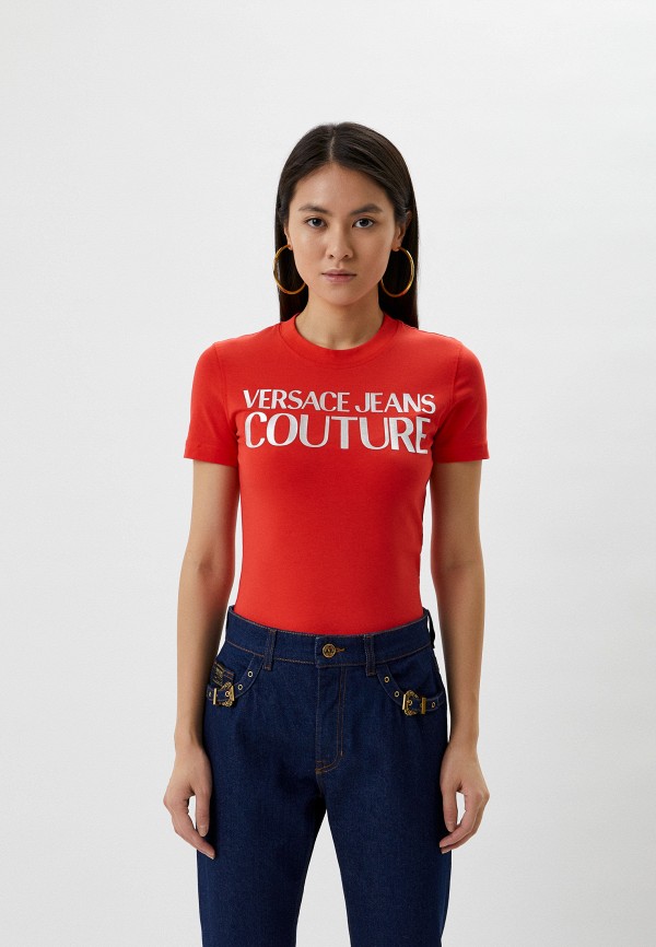 Футболка Versace Jeans Couture красный 72HAHT01CJ03T RTLABA809001