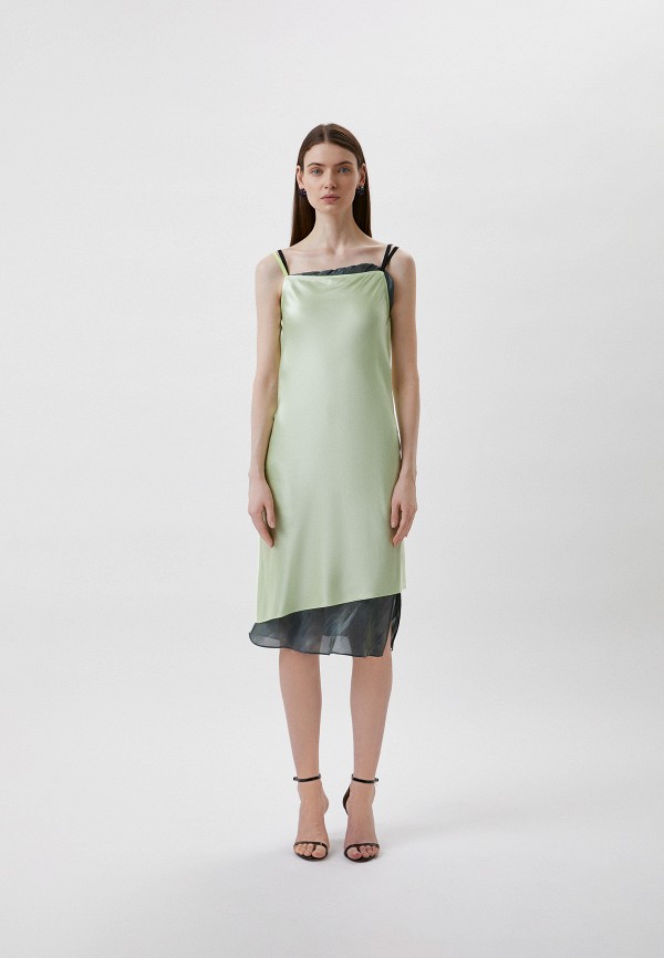 Платье Helmut Lang зеленого цвета