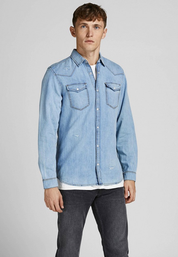

Рубашка джинсовая Jack & Jones, Голубой