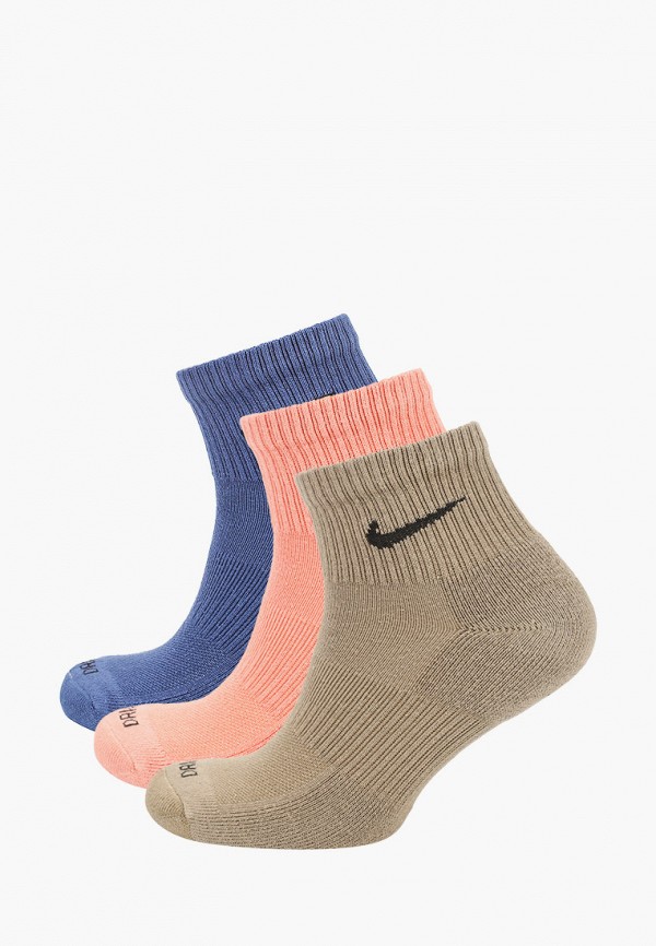 

Носки 3 пары Nike, Разноцветный, U NK EVRY PLUS CUSH ANKLE 3PR